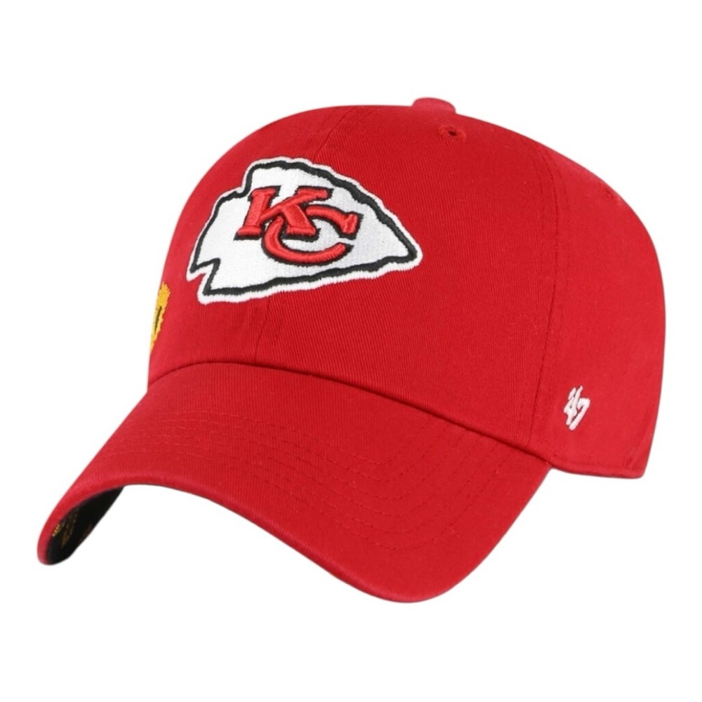 Kansas City Chiefs 47 Womens Confetti Icon Clean Up Adjustable Hat Red - Picture 3 of 9